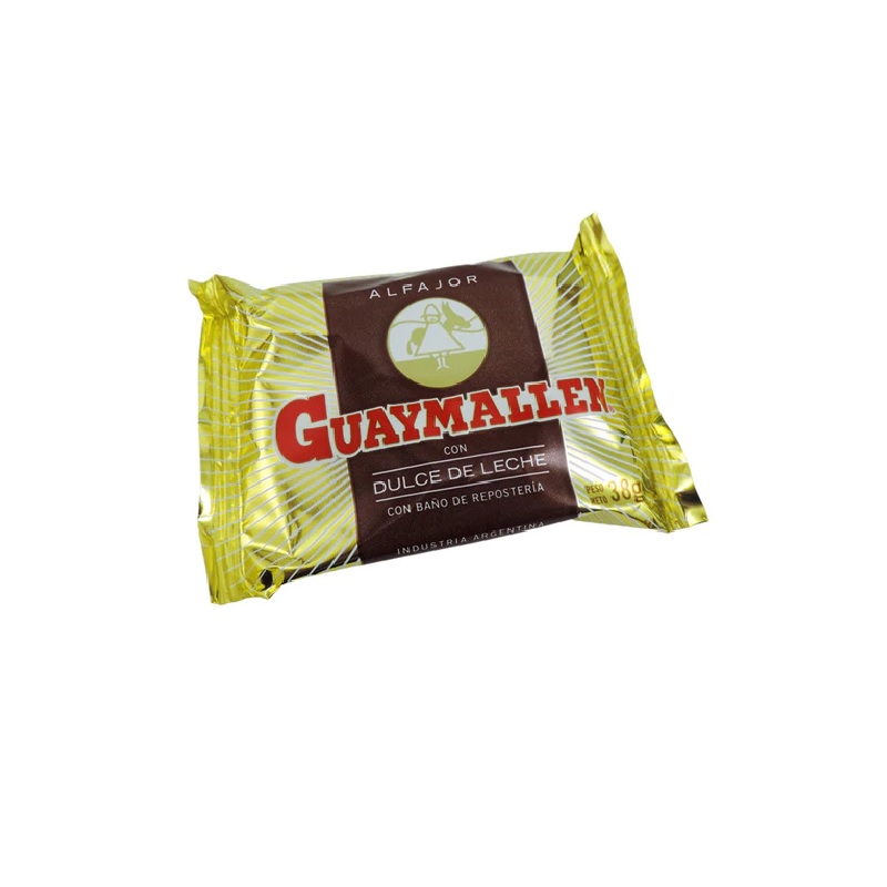 Guaymallen Alfajor de Chocolate con Dulce de Leche, 38 g / 1.3 oz (pack de 6)