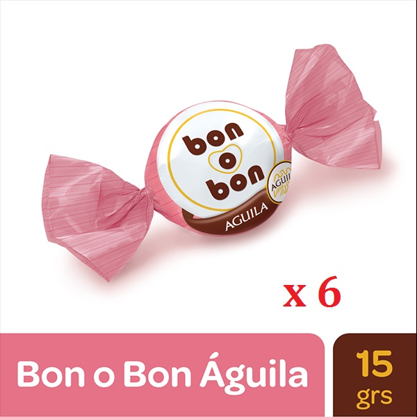 Bon o Bon Bocado Recubierto de Chocolate Relleno de Chocolate Águila - Pack de 6