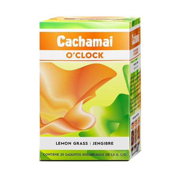 Te Cachamai O´Clock Premium - Lemon Grass y Jengibre (30 gr). Pack x 20.