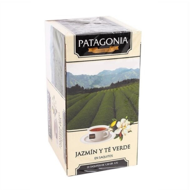 Patagonia Finest Té Verde y Jazmín, caja de 20 saquitos