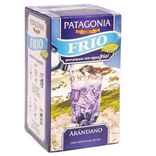 Patagonia Finest Tea Arándano con Stevia, caja de 20 saquitos