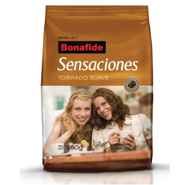 Bonafide Café Torrado Sensaciones Molido Suave, 250 g / 0.55 lb