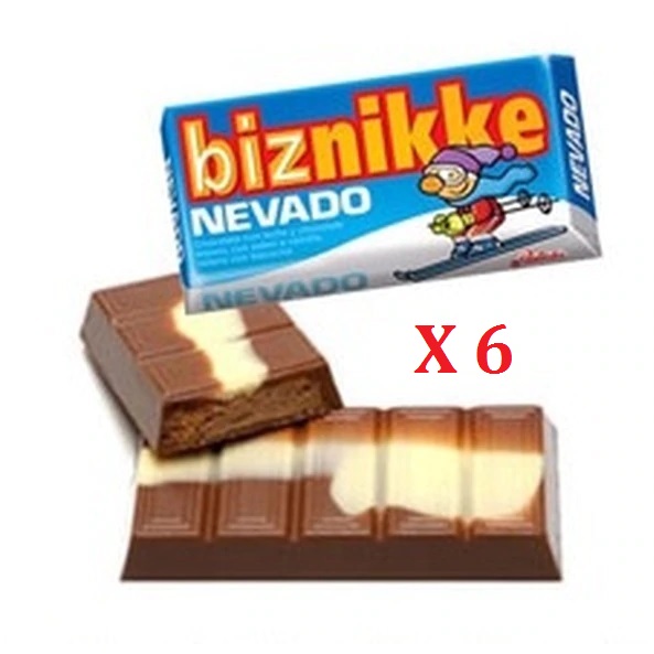 Biznikke Chocolate Nevado, 28 g / 0.98 oz (pack de 6)
