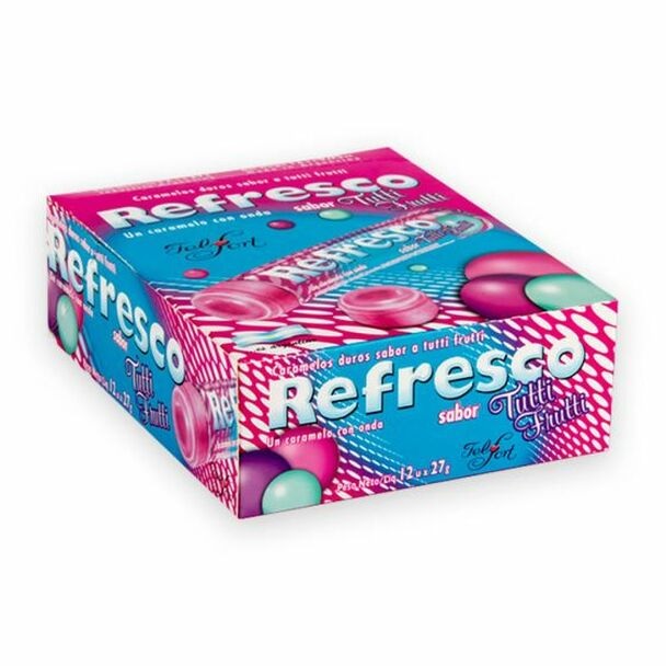 Felfort Refresco Caramelos Duros Tutti-Frutti, 324 g / 11.4 oz (caja de 12)