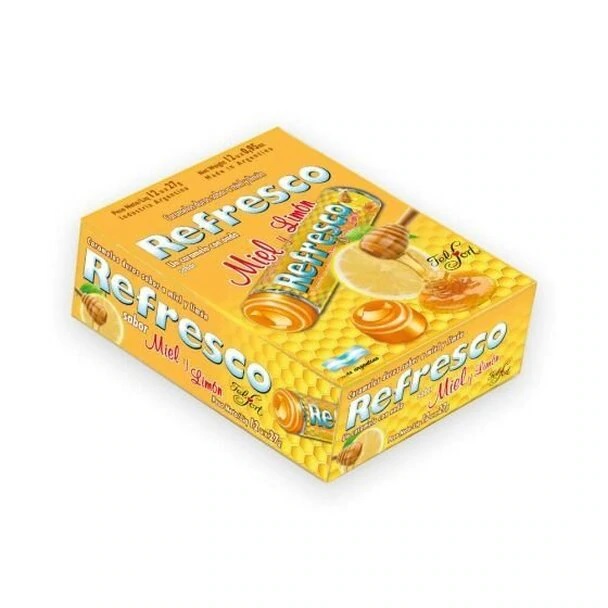 Felfort Refresco Caramelo Duro Miel y Limón, 324 g / 11.4 oz (caja de 12)