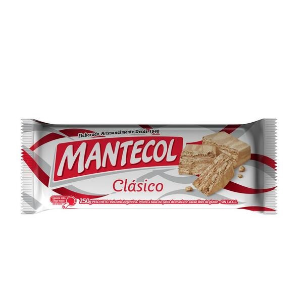 Mantecol Classic Flavor Semi-Soft Peanut Butter Nougat, 1 large bar 250 g / 8.82 oz
