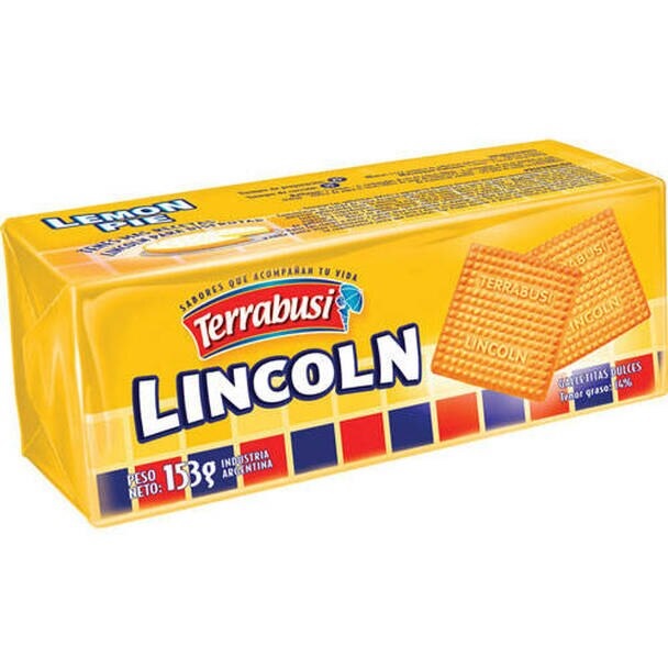 Lincoln Terrabusi Sweet Cookies Vanilla & Sweet Lemon Flavor, 153 g / 5.4 oz (pack of 3)