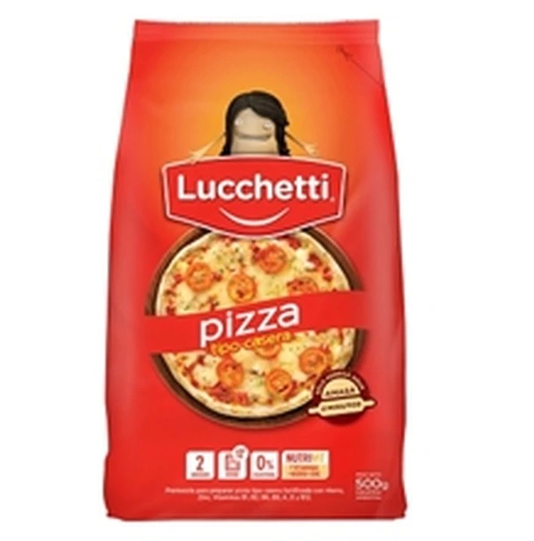 Lucchetti Premezcla para Pizza, 850 g / 29.98 oz para 4 pizzas