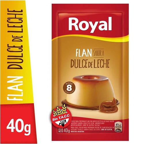 Royal Flan de Dulce de Leche (40gr). Pack x 6.