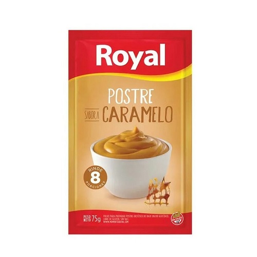 Royal Postre de Dulce de Leche, 8 porciones por paquete, 75 g / 2.64 oz (caja de 6 paquetes)