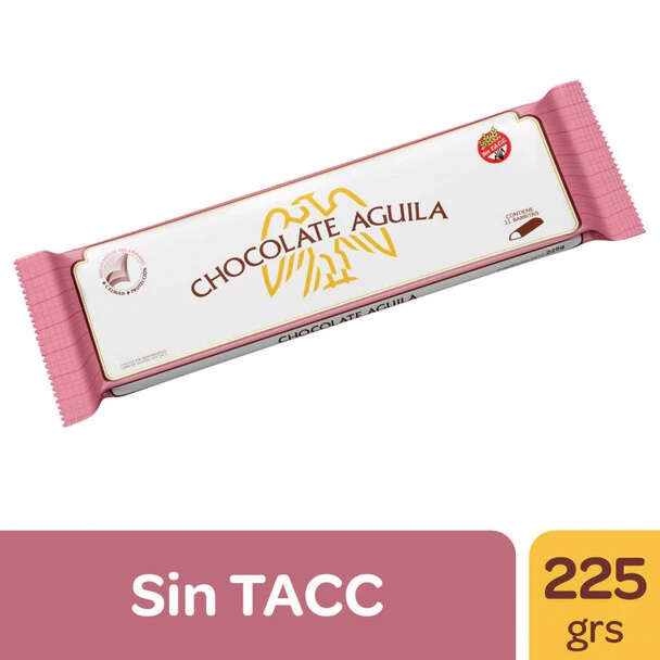 Águila Barra de Chocolate Negro Sin TACC, 225 g / 7.9 oz tableta grande