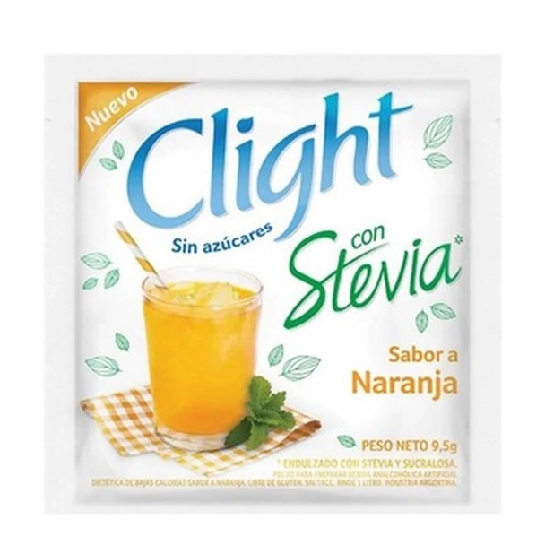 Clight Jugo en Polvo con Stevia , 9.5 g / 0.33 oz (caja de 16) Varios Sabores
