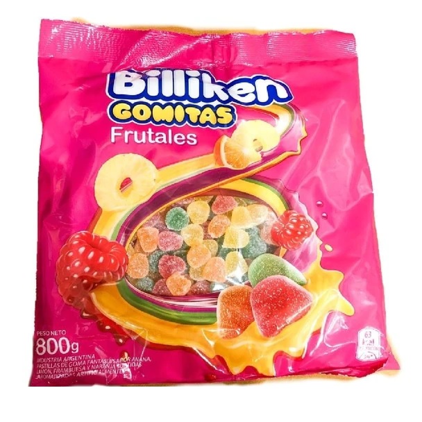 Billiken Gomitas Frutaesl, 800 g / 28.2 oz (bolsa familiar)
