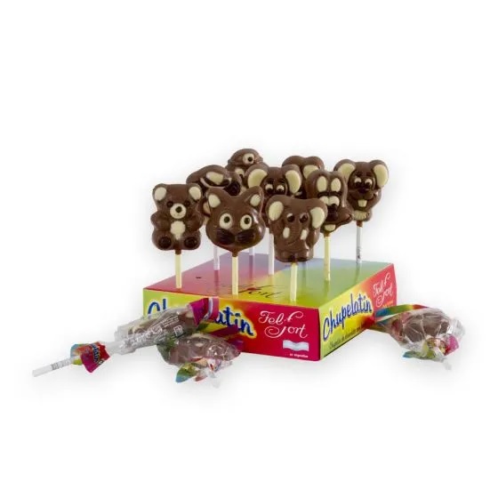 Chupelatin Bombon Chocolate. Caja x 32. Chocolate Lollipop.