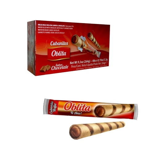 Oblita Cubanitos Milk Chocolate, 5.5 g / 0.19 oz (box of 48)