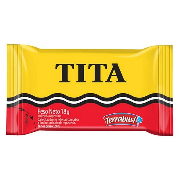 Tita Chocolate Coated Cookie With Lemon Cream Filling, Pack of 6