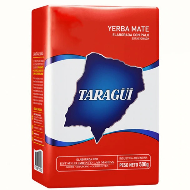 Taragüi Yerba Mate Classic Flavor Con Palo (with Stems), from Las Marías (500 g / 1.1 lb)