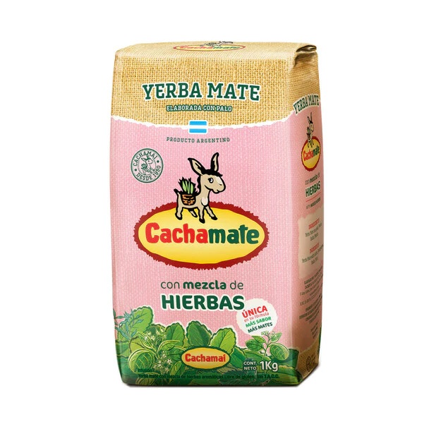 Cachamai Cachamate Yerba Mate Mixed Herbs Boldo, Mint & Pennyroyal, 1 kg / 2.2 lb