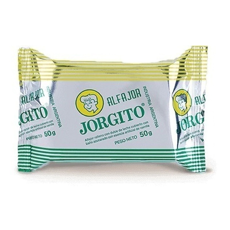 Alfajor Jorgito Blanco Dulce de Leche Glaseado, 55 g / 1.94 oz (pack de 12)