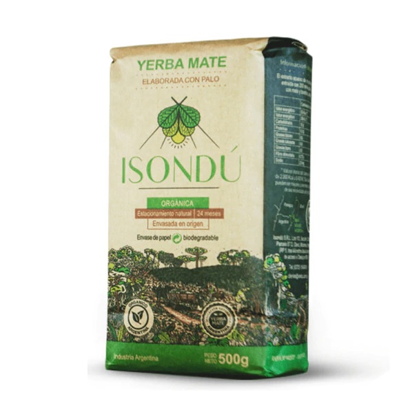 Isondú Certified Organic Premium Yerba Mate Con Palo (500 g / 1.1 lb)