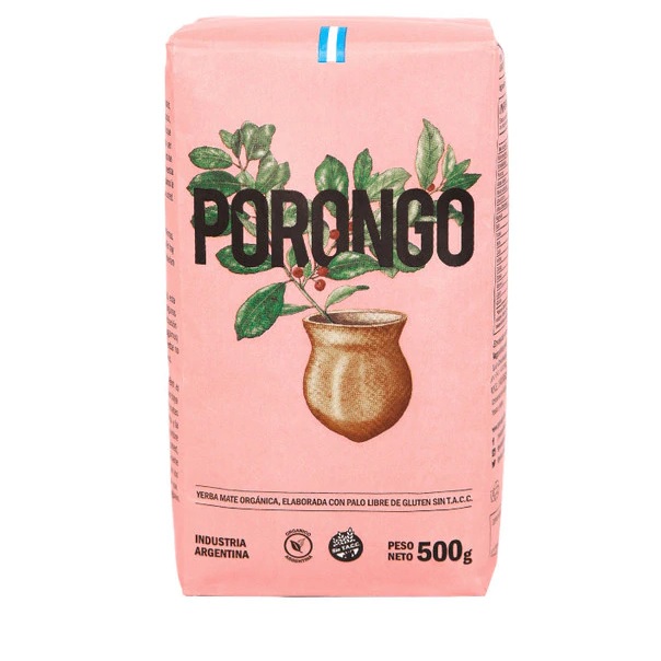 Porongo Certified Organic Yerba Mate Pink Bag (500 g / 1.1 lb)