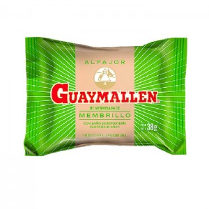 Guaymallen Alfajor de Chocolate Blanco con Membrillo, 38 g / 1.3 oz (pack de 6)
