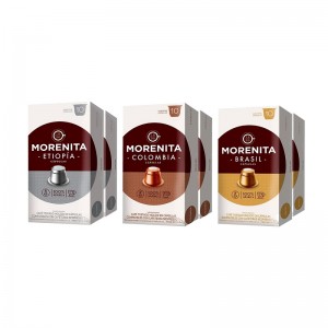 La Morenita Combo Cafe Capsulas Nespresso (80 gr). Pack x 60 (2 de cada sabor).
