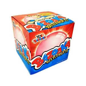 Bazooka Chicle Globo Sabor Tutti-Frutti, 4 g / 0.14 oz (caja de 120)