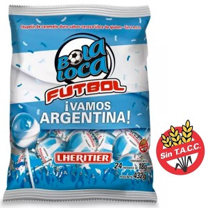 Lheritier Chupetines Selección Argentina Sabor Cereza, 432 g (24 unidades)