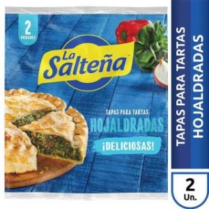 La Salteña Tapa Tartas Hojaldradas, 3 packs x 2 tapas (6 tapas)