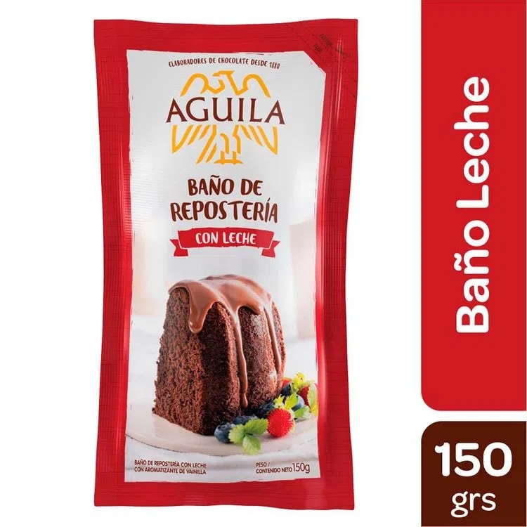 Águila Baño De Repostería Chocolate Con Leche, 150 g / 5.29 oz envase