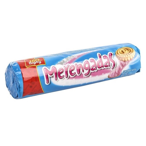 Merengadas Cookies with Strawberry Gummy Filling, 93 g / 3.3 oz (pack of 3)
